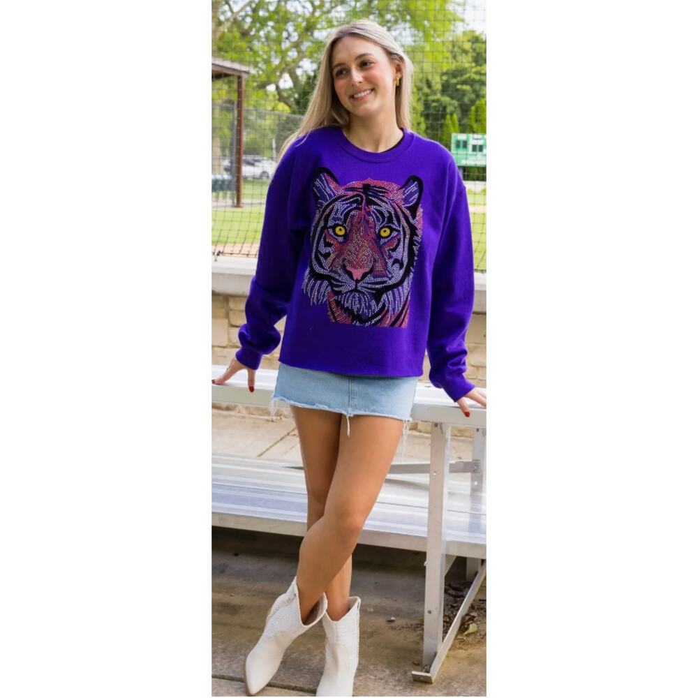 Small - Sweatshirt, Tiger Face - Clemson, LSU, Auburn